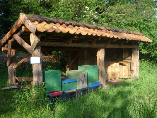 Das Bienenhaus in Befis NaturGarten